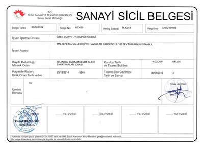 Industry Registration Certificate